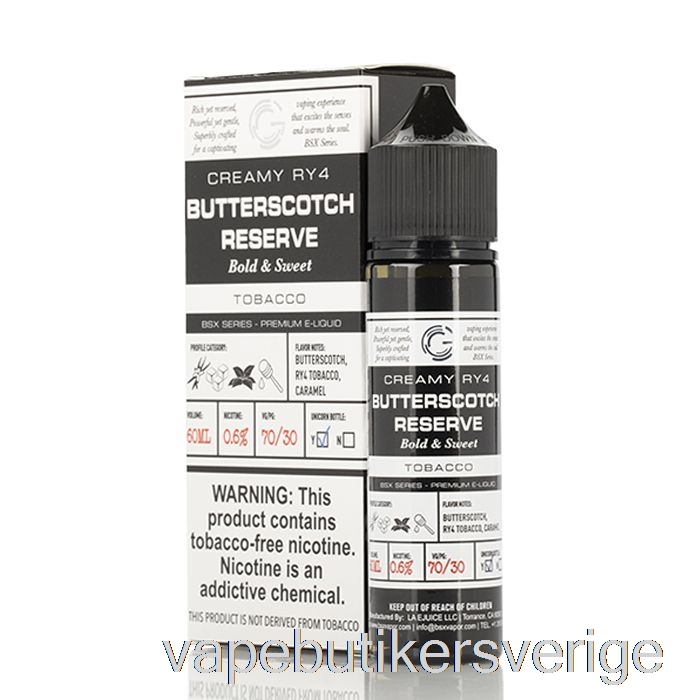 Vape Sverige Butterscotch Reserve - Bsx Series - 60ml 3mg